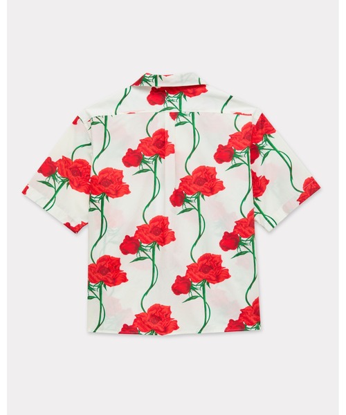 シャツ 'KENZO Archive Rose' ハワイアン ショートスリーブ シャツ イン コットン メンズの画像