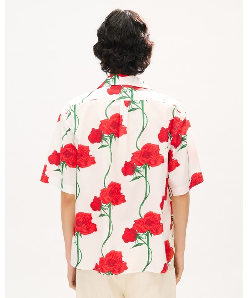 シャツ 'KENZO Archive Rose' ハワイアン ショートスリーブ シャツ イン コットン メンズの画像