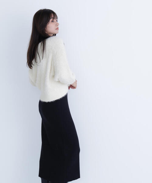 「NATURAL BEAUTY BASIC」 コンビワンピース MEDIUM ブラック系その他 レディースの画像