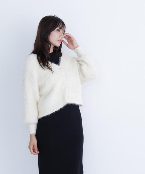 「NATURAL BEAUTY BASIC」 コンビワンピース MEDIUM ブラック系その他 レディースの画像