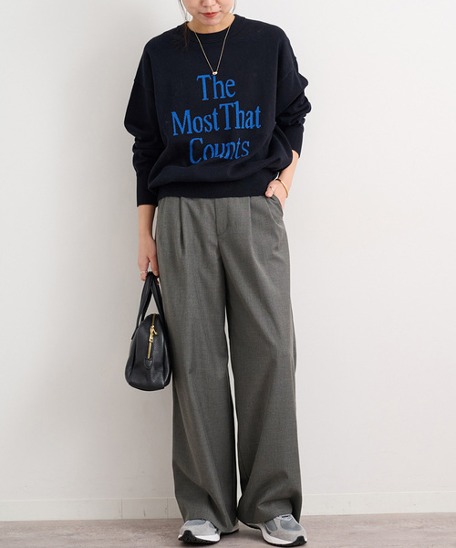 「JOURNAL STANDARD relume」 スラックス 36 チャコールグレー レディース_画像4