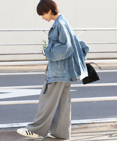 「JOURNAL STANDARD relume」 スラックス 36 チャコールグレー レディース_画像9