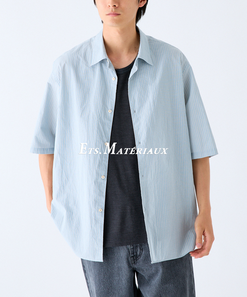 Ets.MATERIAUX（マテリオ） シャツ 半袖 フレンチ ワークシャツ メンズ
