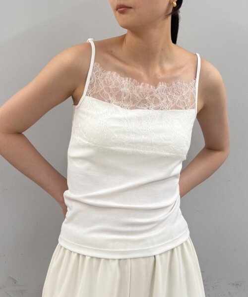 【新品未使用】ラウンジドレス レースキャミソール Loungedress（ラウンジドレス） キャミソール 「earthy_/アーシー