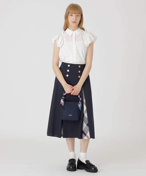 スカーフ付きミニショルダーバック　　　　☆新品☆ブルーレーベル BLUE LABEL CRESTBRIDGE（ブルーレーベルクレストブリッジ
