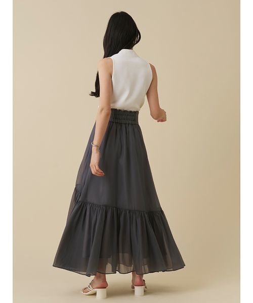 SNIDEL（スナイデル） ロング スカート ベルトデザインシアースカート