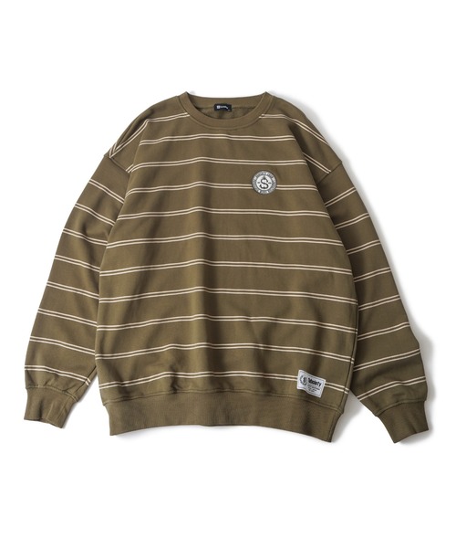 「Subciety」 スウェットカットソー - オリーブ メンズ_画像5