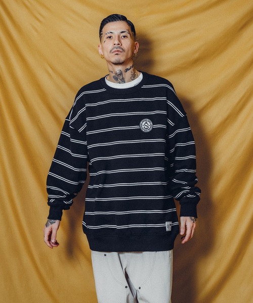 「Subciety」 スウェットカットソー - オリーブ メンズ_画像7