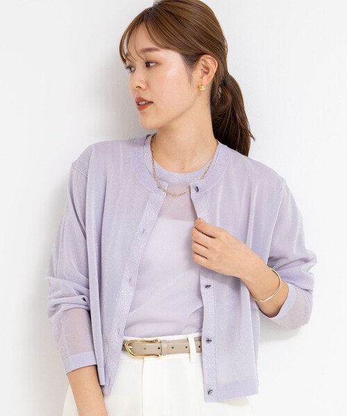 NOLLEY'S（ノーリーズ） 半袖ニット 38 ラベンダー レディース