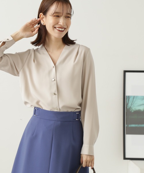「N.(N. Natural Beauty Basic)」 長袖シャツ MEDIUM ホワイト レディース_画像2