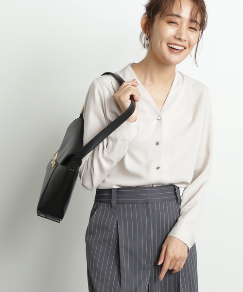 「N.(N. Natural Beauty Basic)」 長袖シャツ MEDIUM ホワイト レディース_画像5