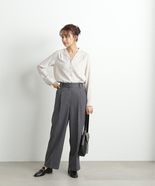 「N.(N. Natural Beauty Basic)」 長袖シャツ MEDIUM ホワイト レディース_画像8
