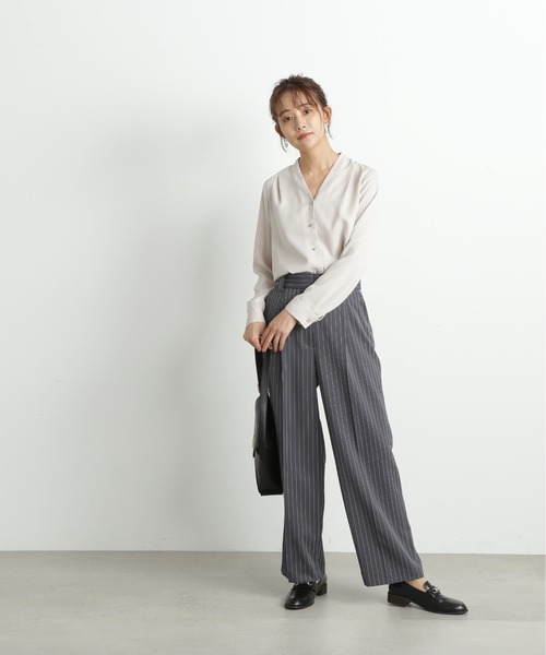 「N.(N. Natural Beauty Basic)」 長袖シャツ MEDIUM ホワイト レディース_画像9