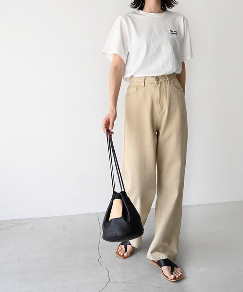 「CANAL JEAN」 半袖Tシャツ ONE SIZE ホワイト レディース_画像6