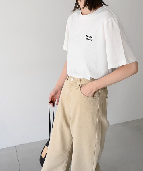 「CANAL JEAN」 半袖Tシャツ ONE SIZE ホワイト レディース_画像8