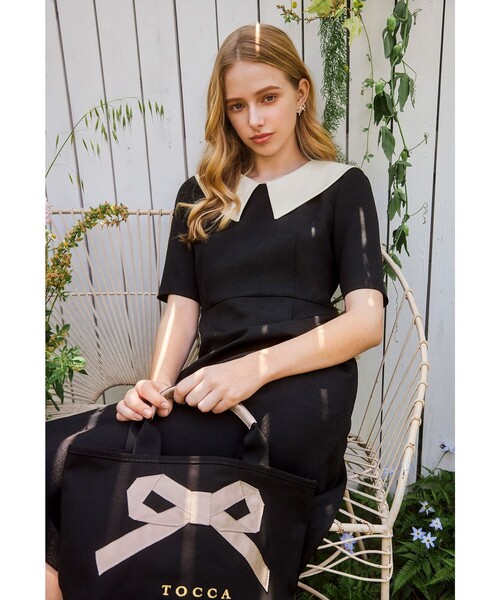 「TOCCA」 トートバッグ F ブラック レディース_画像7