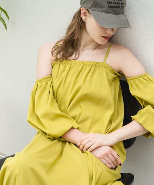 「RETRO GIRL」 7分袖ワンピース FREE ブラック レディース_画像4