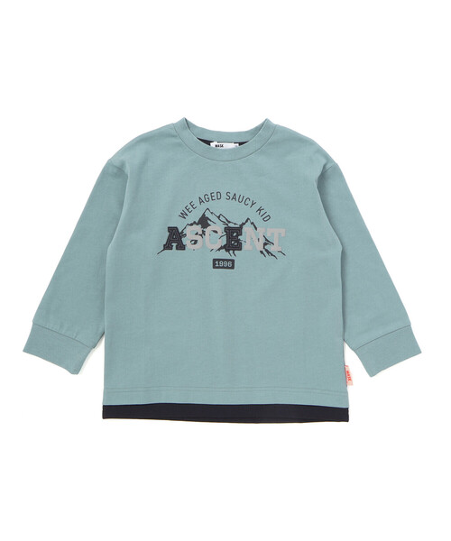 WASK（ワスク） tシャツ ASCENTレイヤード風ビッグ長袖Tシャツ(110