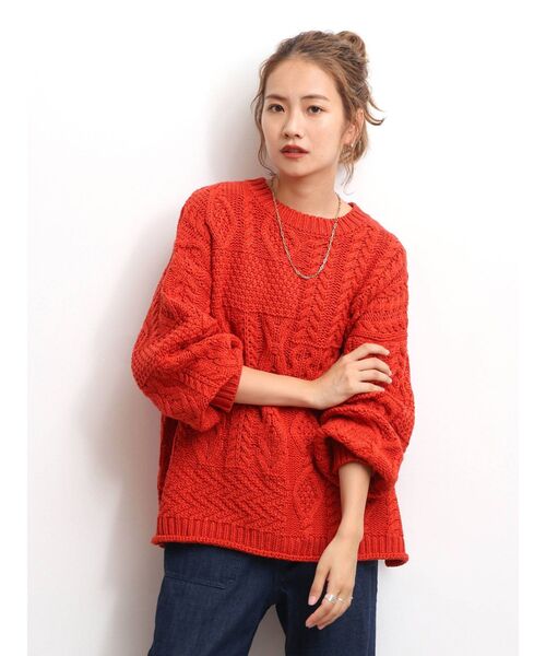 15%OFF ニット - 通販 - PayPayモール パッチワークケーブルニット ZOZOTOWN PayPayモール店 国産爆買い