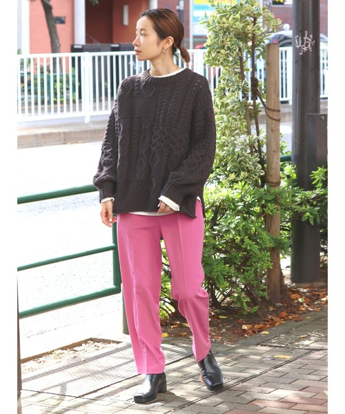 15%OFF ニット - 通販 - PayPayモール パッチワークケーブルニット ZOZOTOWN PayPayモール店 国産爆買い
