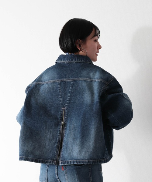 cepo デニムジャケット gジャン バックスリットショートデニム