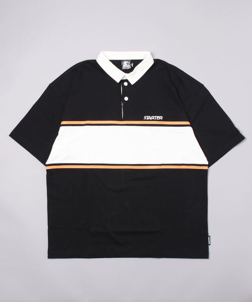 ポロシャツ ポロ STARTER/スターター  配色切替ラガーポロシャツ / ST-ST031 レディース メンズ STARTER ポロシャツ ポロ STARTER/スターター 配色切替ラガー