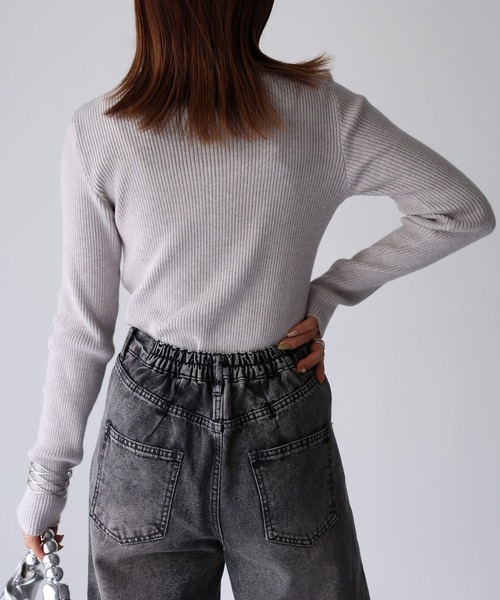 ニット セーター 「WOMEN」リブタートルニット レディース セール】リブ タートルネック ニット（ニット/セーター）｜Lace