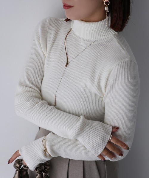 ニット セーター リブタートルネック / Ribbed Turtleneck レディース Lace Ladies ニット セーター リブ タートルネック レディース