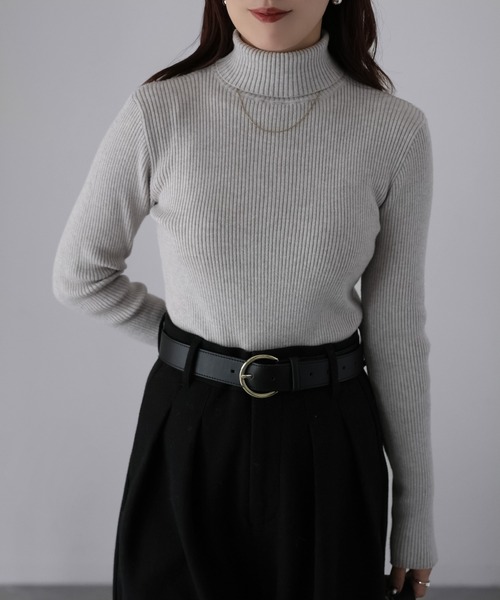 Riberry（リベリー） ニット セーター リブタートルネックニット