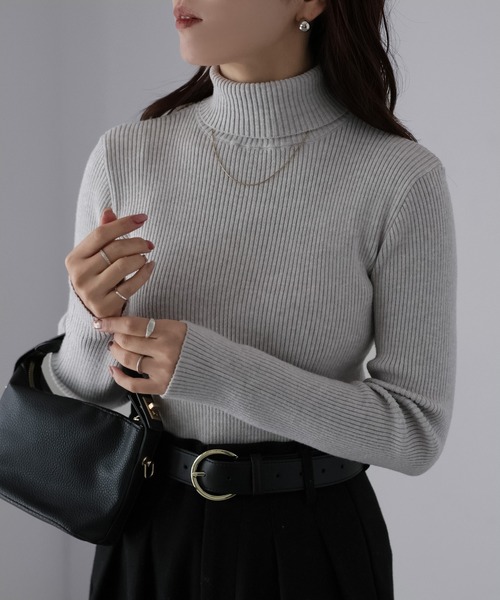 Riberry（リベリー） ニット セーター リブタートルネックニット