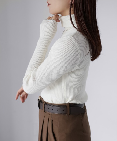 Riberry（リベリー） ニット セーター リブタートルネックニット