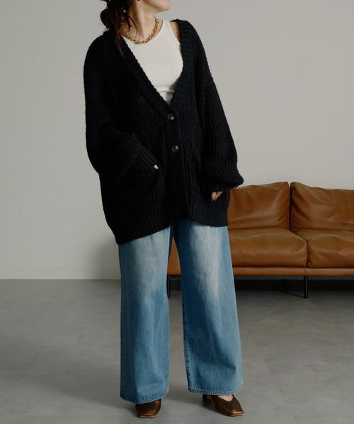 RADIANT ranモヘアカーディガン即完品 ブラック 即納】RADIANT Mohair cardigan | 韓国ファッション セレクトショップ