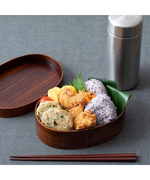 無印良品（MUJI） 弁当箱 木製 漆塗り弁当箱 約幅18×奥行12．5×高