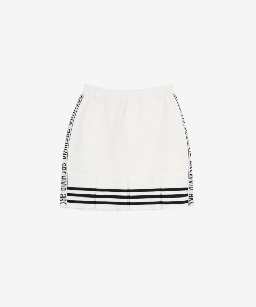 archivio（アルチビオ） スカート 「LADIES」裾プリーツ ボーダー