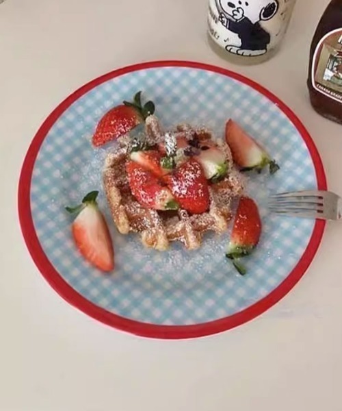 食器 レトロチェックデザインプレート | ブランド登録なし