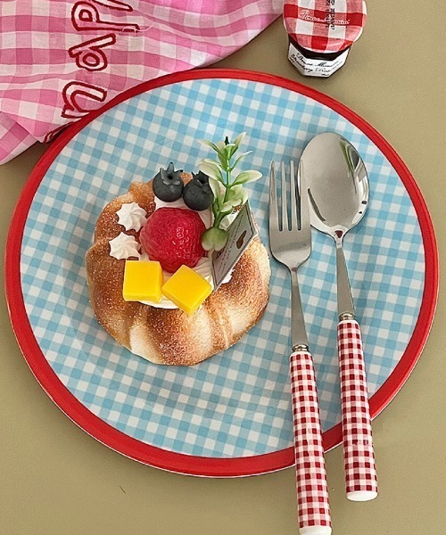食器 レトロチェックデザインプレート | ブランド登録なし | 07