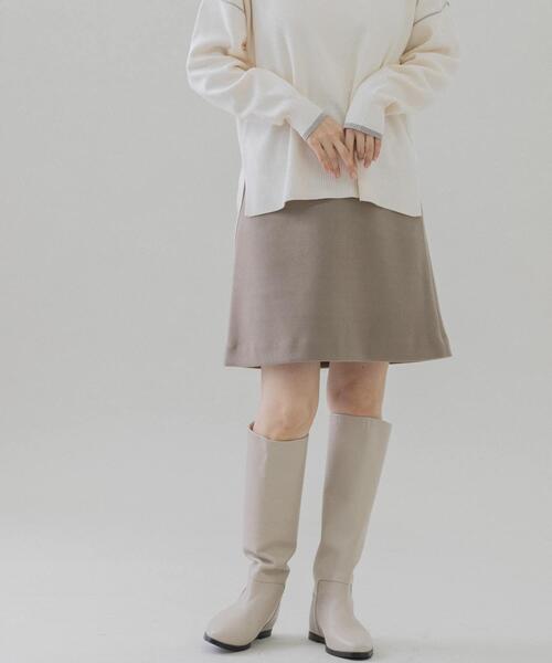 URBAN RESEARCH Sonny Label スカート メルトン風台形ミニスカート