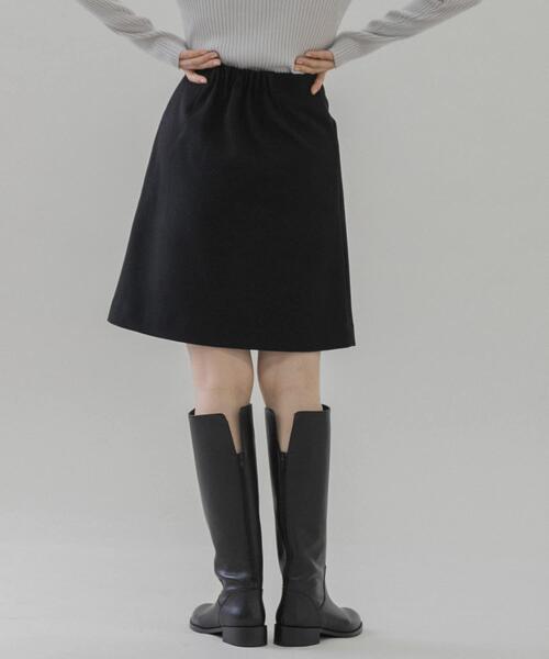 URBAN RESEARCH Sonny Label スカート メルトン風台形ミニスカート