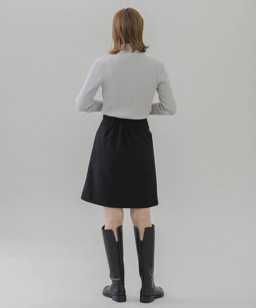 URBAN RESEARCH Sonny Label スカート メルトン風台形ミニスカート