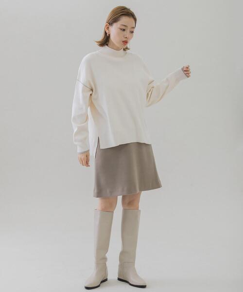 URBAN RESEARCH Sonny Label スカート メルトン風台形ミニスカート