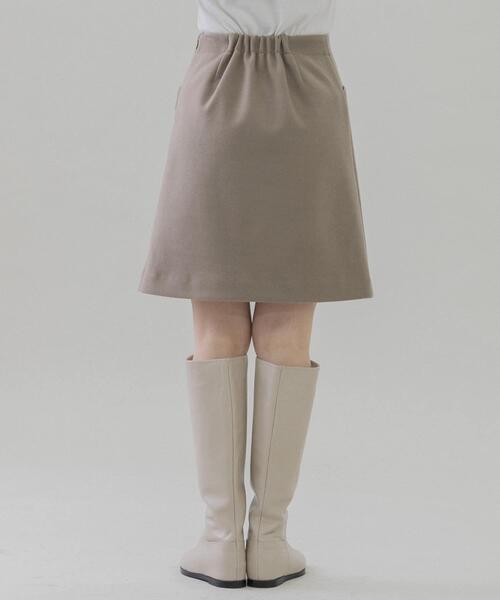 URBAN RESEARCH Sonny Label スカート メルトン風台形ミニスカート