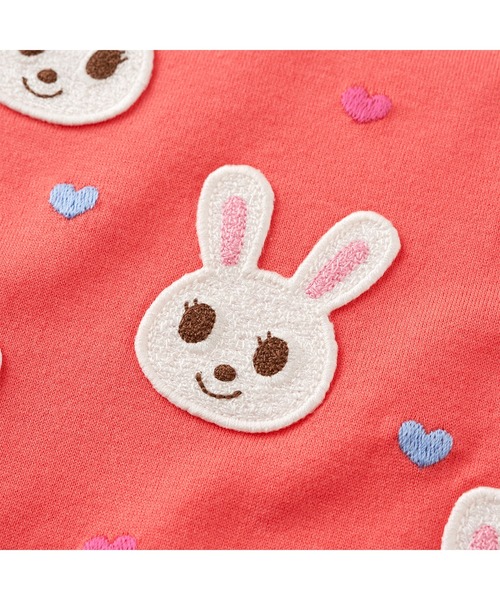 MIKI HOUSE 赤い半袖Tシャツ 新品タグ付き☆130うさこちゃん プッチーとうさこの刺繍が可愛い❤️半袖Tシャツ | ミキハウス