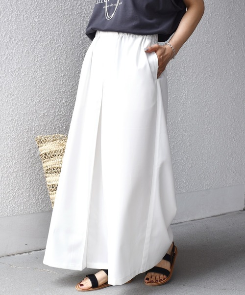 SHIPS.me パンツ 「ZOZO限定」SHIPS.me:ストレッチ タック キュロット