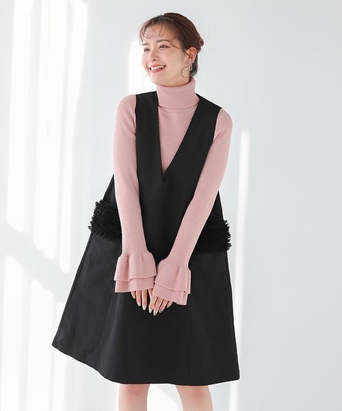 Fit more（フィットモア） サロペット オーバーオール ポケット