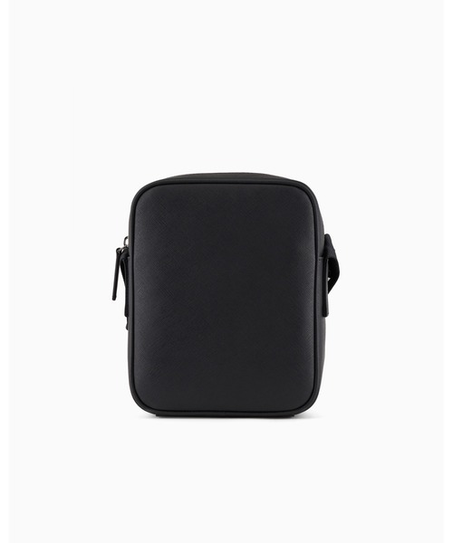 ウエストポーチ 「エンポリオ アルマーニ」Armani Sustainability Values クロスボディバッグ イーグルプレート付き メンズの画像