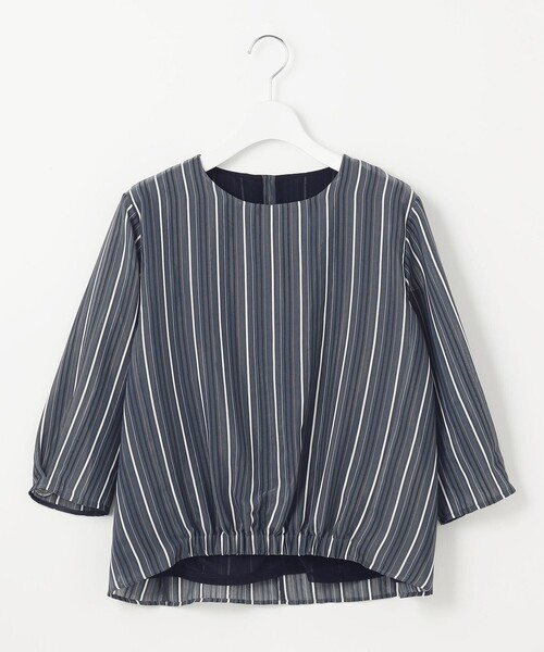 JPRESS ストライプ 半袖Tシャツ　大きめ セール】【100-130cm】50/2 トリコストライプ 切替Tシャツ（T