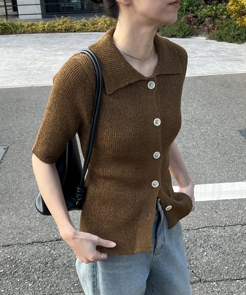 select MOCA カーディガン ハーフスリーブサマーニット