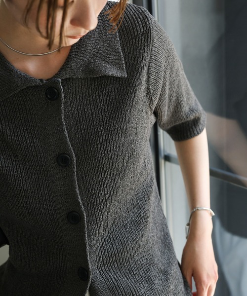 カーディガン ハーフスリーブメッシュニットカーディガン レディース CRAFT STANDARD BOUTIQUE｜ハーフスリーブメッシュニット