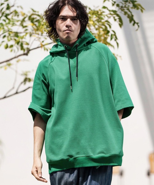 CAMBIO（カンビオ） パーカー mpa3459- Ripple Short Sleeve Parka