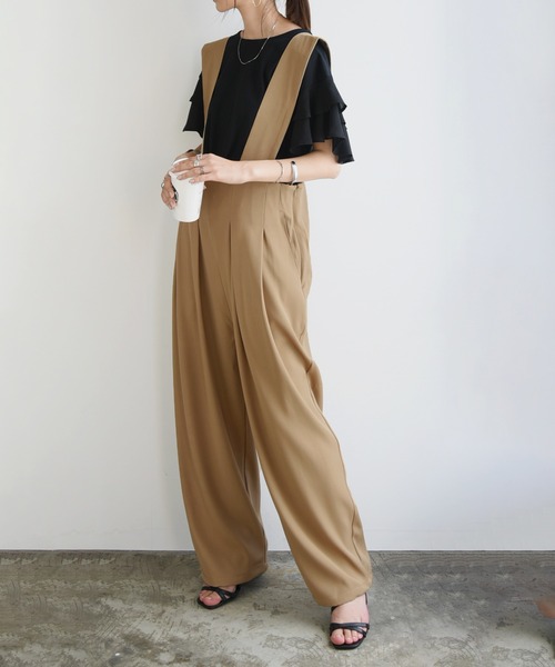 サロペット・オーバーオール・オールインワン meer. STRAP PANTS/GRY サロペット・オーバーオール・オールインワン meer. STRAP PANTS